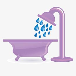 矢量卫浴淋雨浴盆