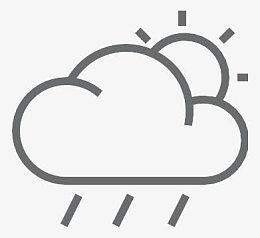 天气云太阳雨Outline-icons