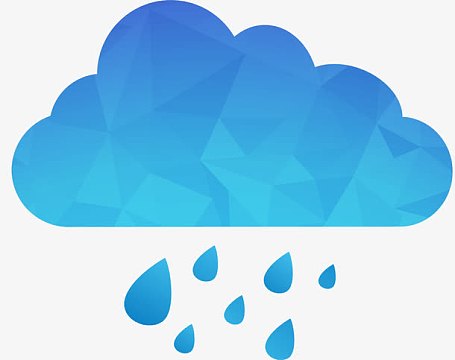 蓝色云朵雨矢量