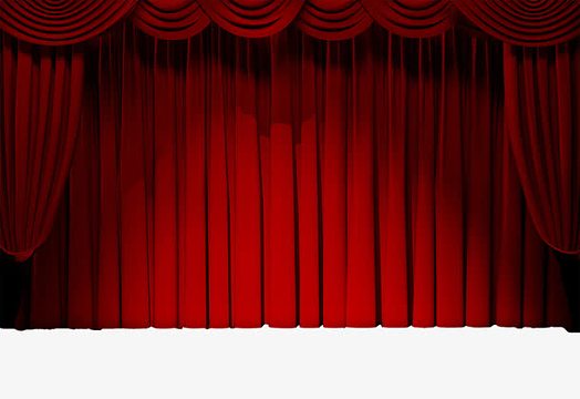 背景aijpg舞台拉幕png红色银幕素材aipng国庆喜庆红色幕布矢量免抠图