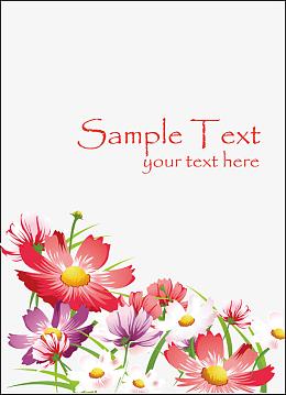 矢量展板炫彩花纹