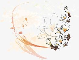 梦幻花朵矢量素材