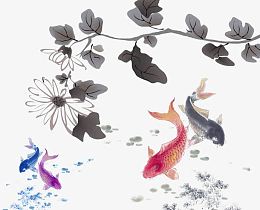 彩色的小鱼矢量图片