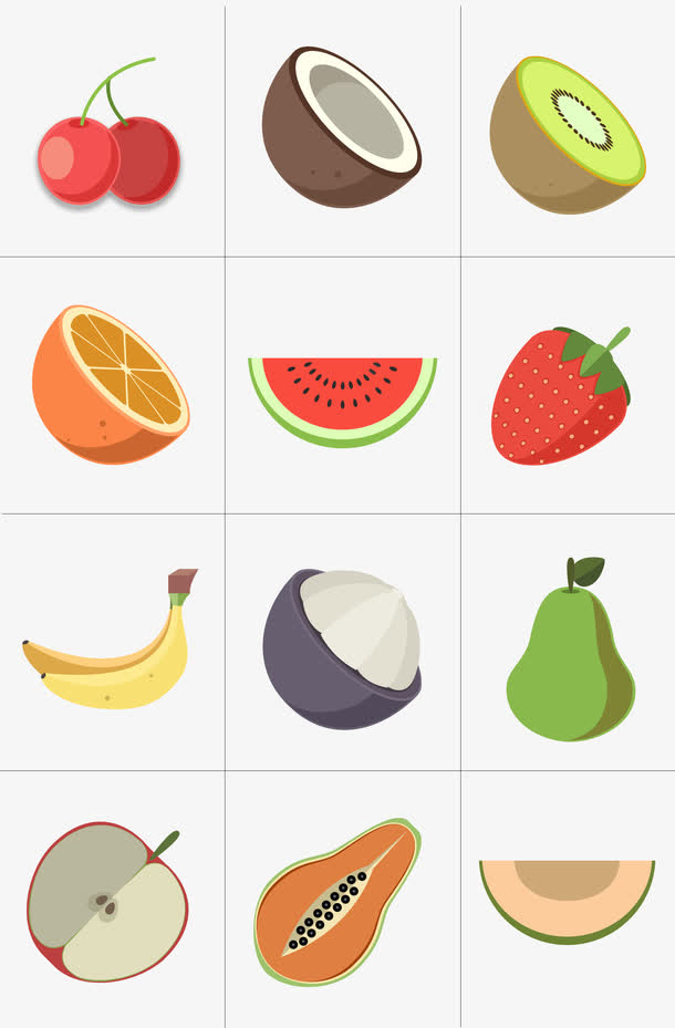 水果矢量插画免抠素材免费下载_觅元素51yuansu.com