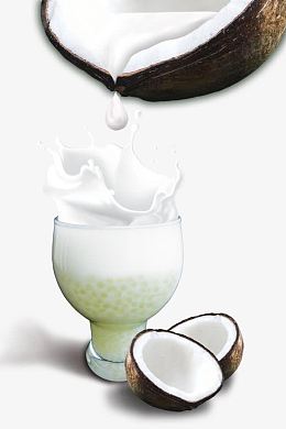 椰子果茶奶茶饮品