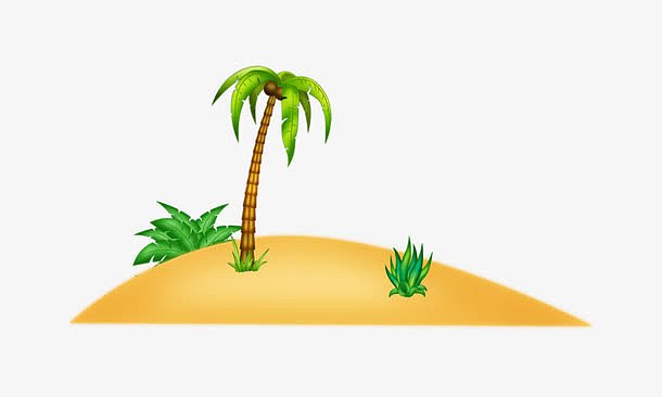 沙滩上的椰子树
