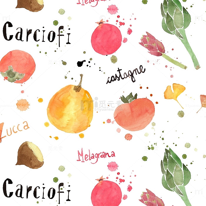 水果蔬菜图案设计