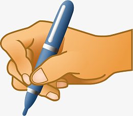 握笔写字卡通元素_手绘/卡通图片免费下载_手绘/卡通素材_觅元素