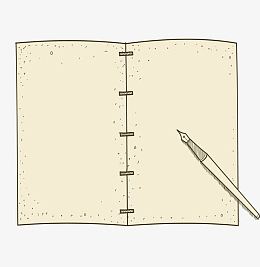 矢量钢笔写字空白纸页素材