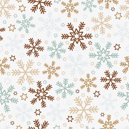 矢量冬天各式六角雪花