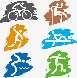 矢量运动小人图标