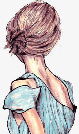 pngpng素描美女背影图片pngpng卡通萌系风格美女老师插图png购物美女