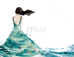 女生背影