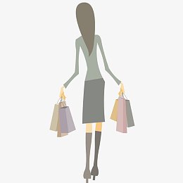 矢量女孩人物剪影