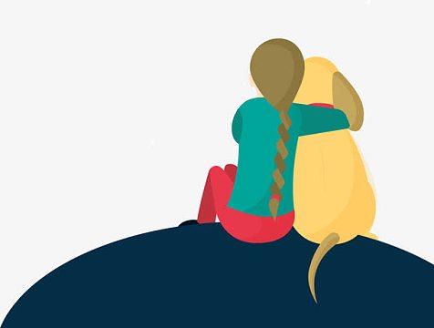 人物剪影aipng唯美女孩矢量手绘aipng卡通矢量长发盘发美女背影aipng