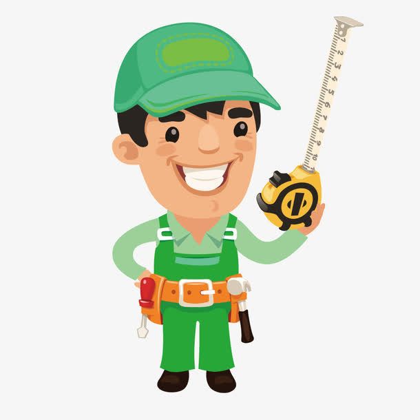 矢量卡通维修工人