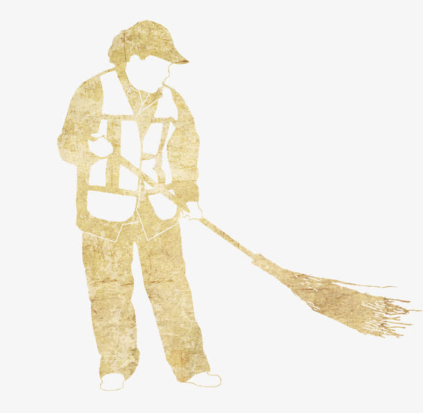 灰色环卫工人素材免费下载_觅元素