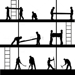 矢量建筑工人