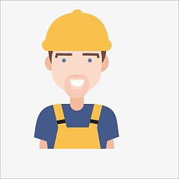 扁平化建筑工人