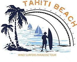 冲浪时尚插画矢量素材