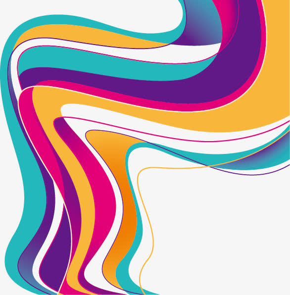 彩色波纹背景矢量图素材免费下载_觅元素