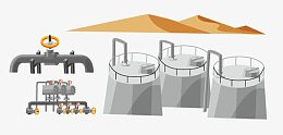 矢量水库设施