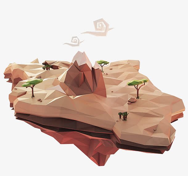 沙漠地形模型免抠png图片