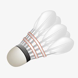 白色羽毛球运动项目