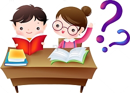 一起读书的两个小学生