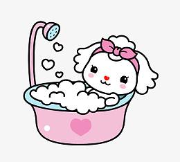 小兔子洗澡