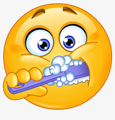 正在刷牙的表情