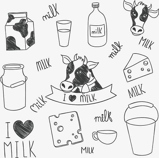 奶产品图案