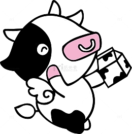 奶牛milk矢量