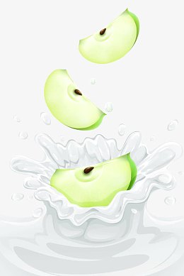 苹果奶喷溅
