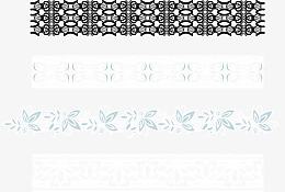 矢量手绘蕾丝花纹