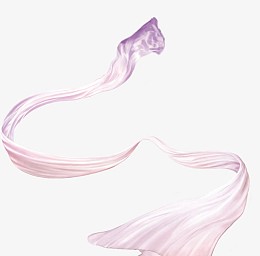 紫色梦幻飞行丝带
