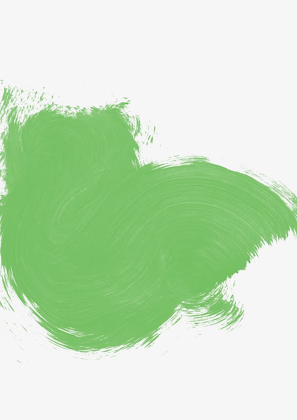 绿色毛笔笔刷效果元素