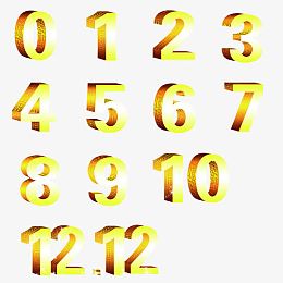 金属立体数字