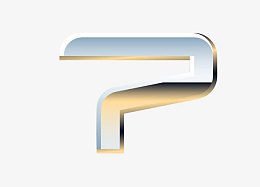 金属质感字母数字7