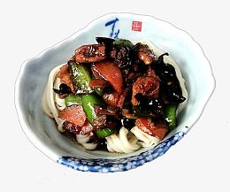 香菇酱肉丁盖浇面