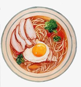 一碗鸡蛋熏肉面