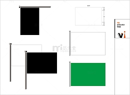 公司旗帜VI设计矢量素材