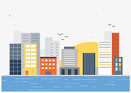 矢量城市建筑马路