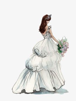 婚纱插画