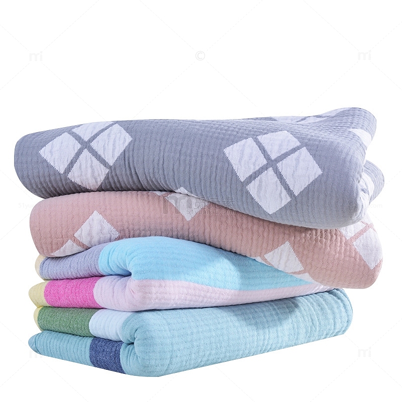 纯棉环保毛毯盖被实物素材