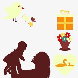 矢量母亲和孩子