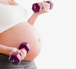 孕妇孕妈妈哑铃健身