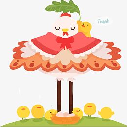 鸡妈妈与小鸡