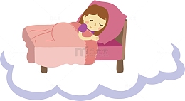 创意睡眠卡通矢量图