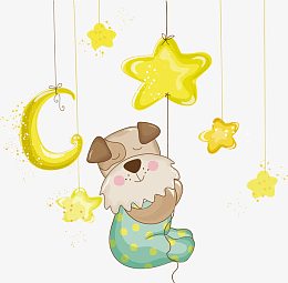 卡通小狗矢量图